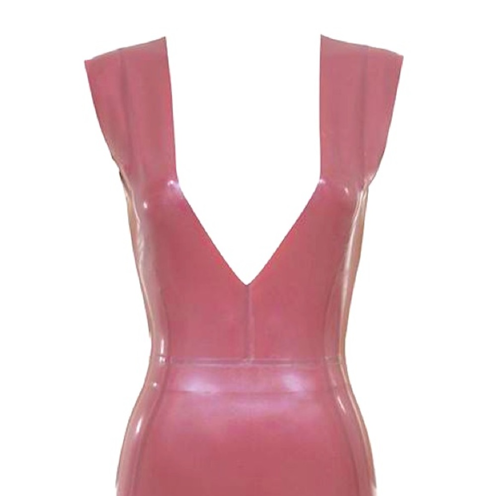 House Of CB ‘Rivera’ Latex Dress Electric Rose Mauve Blush Berry Nude - Picture 9 of 16
